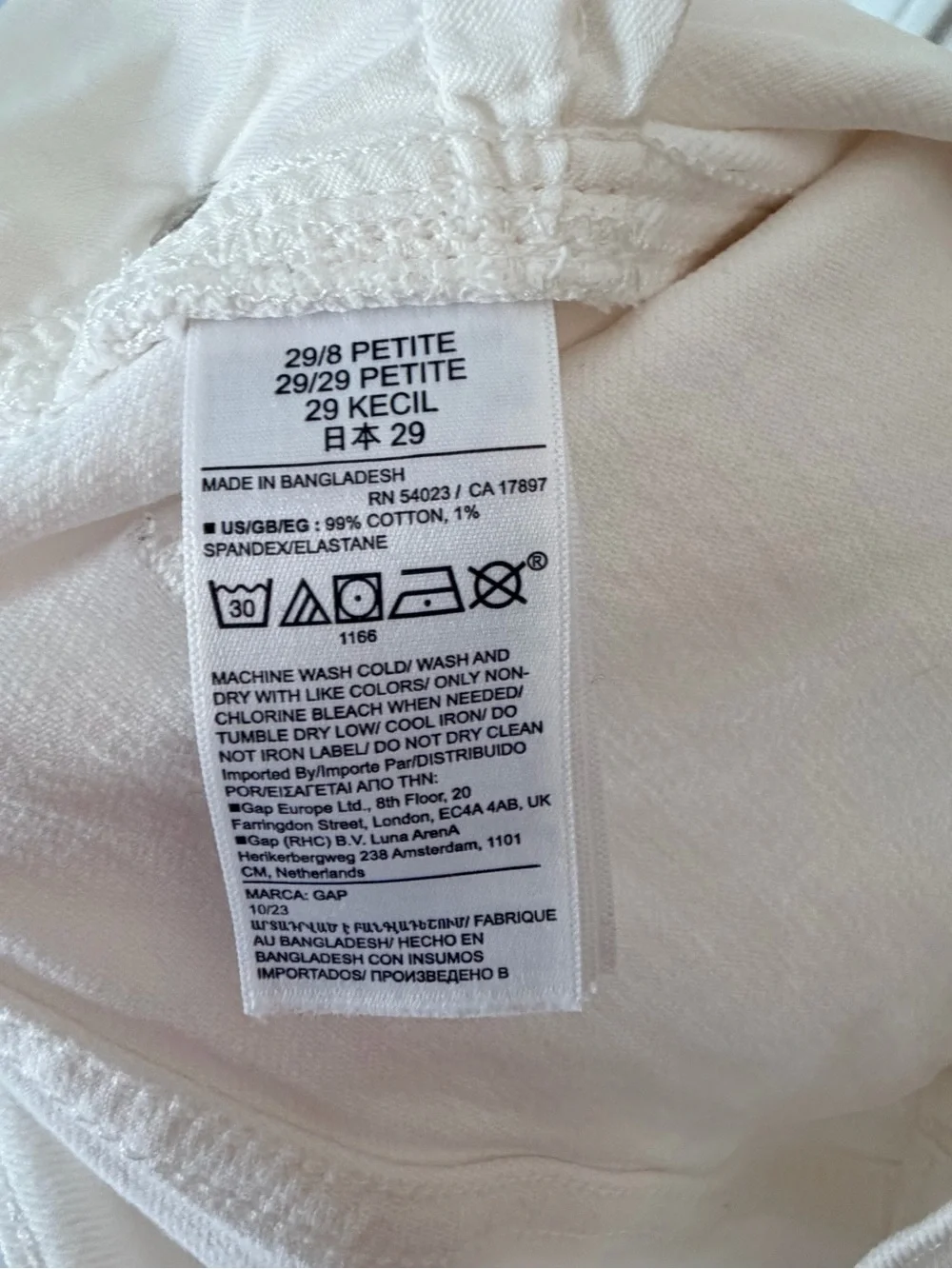 GAP White Wide-Leg Jeans